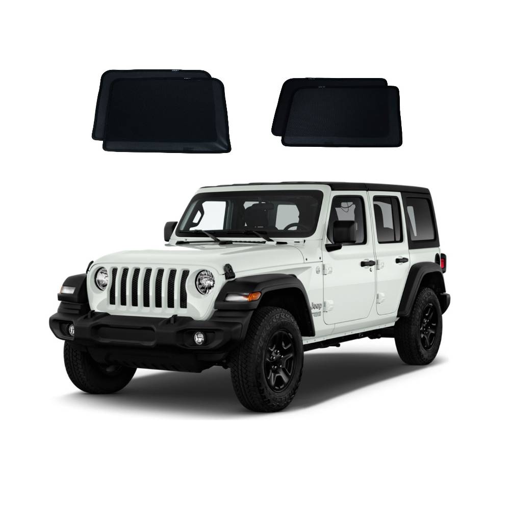 Car Window Sun Shades UVE 87% for Jeep Wrangler JL (2018-present)