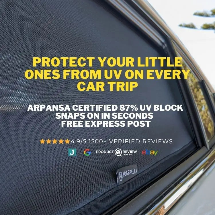 Car window with ARPANSA certified sunshade